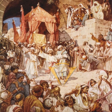 King David Bringing the Ark of the Covenant into Jerusalem, by unknown artist, 1890