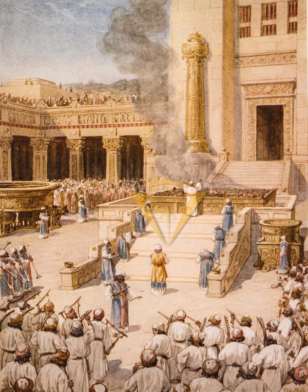 The dedication of the Temple in Jerusalem by unknown artist, 1890