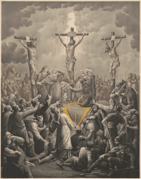Christ on Calvary, by unknown artist, 1877