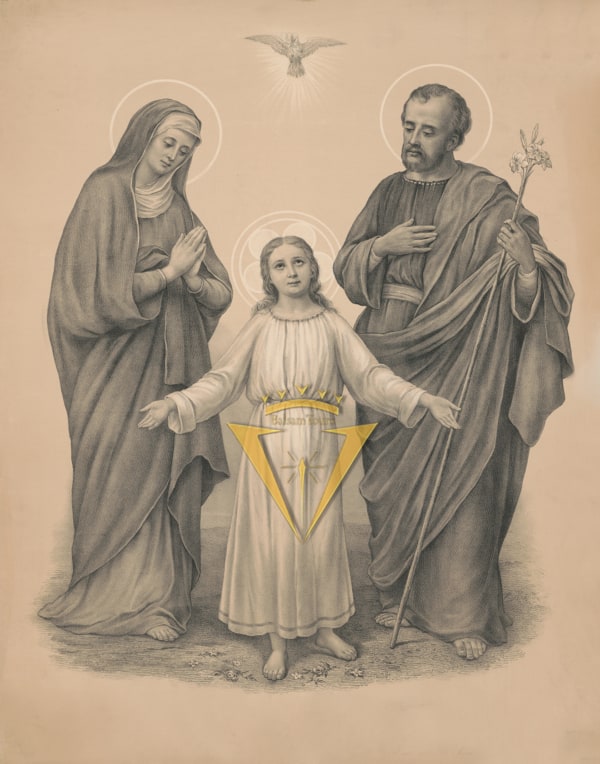 Print of The Holy Family, by unknown artist, 1898